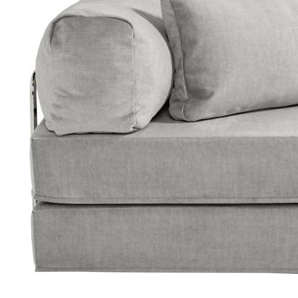 Jaxx Unsofa Stationary Loveseat in Mouse Grey Velvet, , large