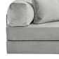 Jaxx Unsofa Stationary Loveseat in Mouse Grey Velvet, , large