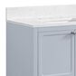 37B Ravello 30" Single Bathroom Vanity Cabinet in Soft Blue with Marble Top and Backsplash, , large