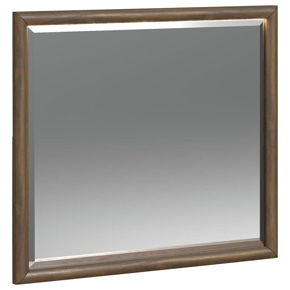Mayberry Hill Brisbane Dresser Mirror with LED in Brown, , large