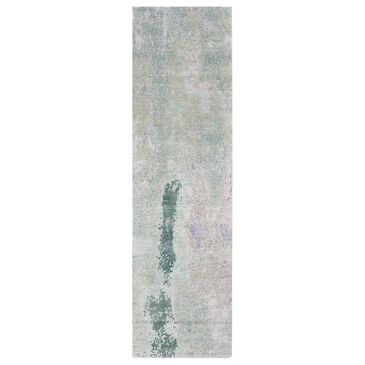 Nourison Silk Shadows 2"3" x 8" Blue and Green Runner, , large