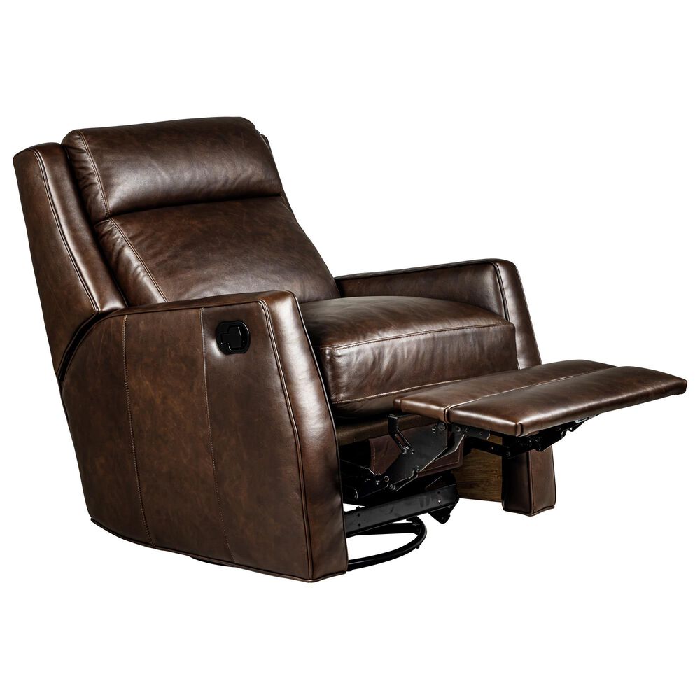 Bradington-Young Finley Manual Wall Hugger Swivel Glide Recliner in Brown, , large