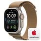 Apple Watch Ultra 4 (GPS + Cellular) 49mm Natural Titanium Case with Desert Alpine Loop - S and 2-Year AppleCare+, , large