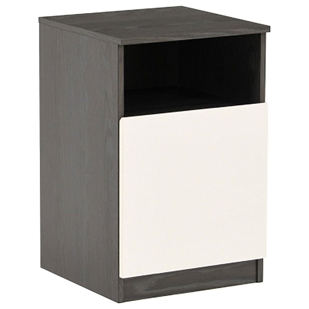 Sauder Hudson Court 1 Drawer Night Stand in Charcoal Ash, , large