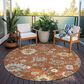 Dalyn Rug Company Portico PO6 Paprika 8" Round Area Rug, , large