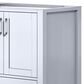 Lexora Home Jacques 30" Single Bathroom Vanity Cabinet Only in White and 28" Mirror, , large