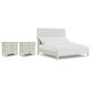 Riverside Furniture Carmella Queen Platform Panel Bed with Two Nightstands in Pebble Oak, , large