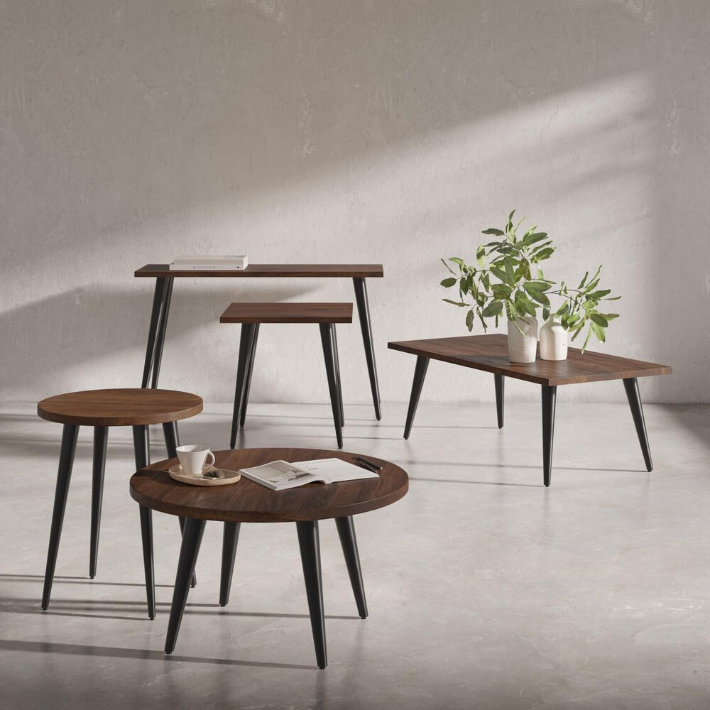 Waltham Prelude Round Cocktail Table in Walnut, , large
