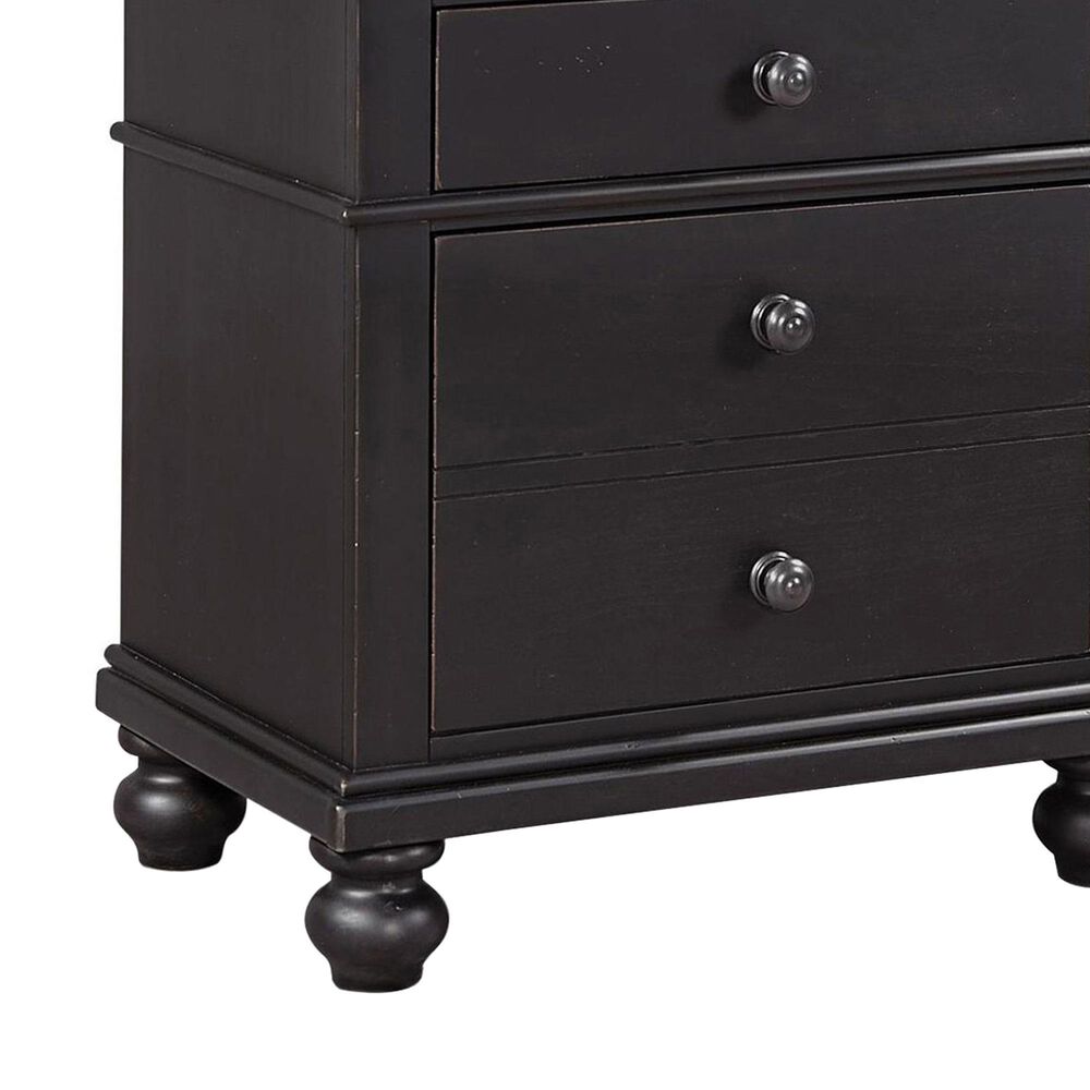 Riva Ridge Oxford King Storage Panel Bed with Two Nightstands in Black, , large