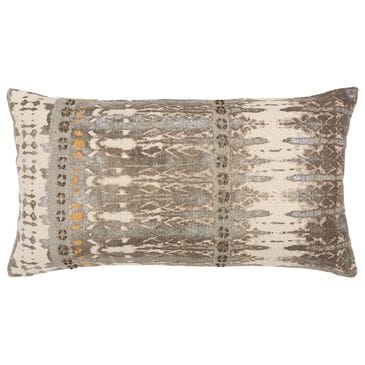 Rizzy Home Abstract 14" x 26" Down Filled Pillow in Natural and Silver, , large