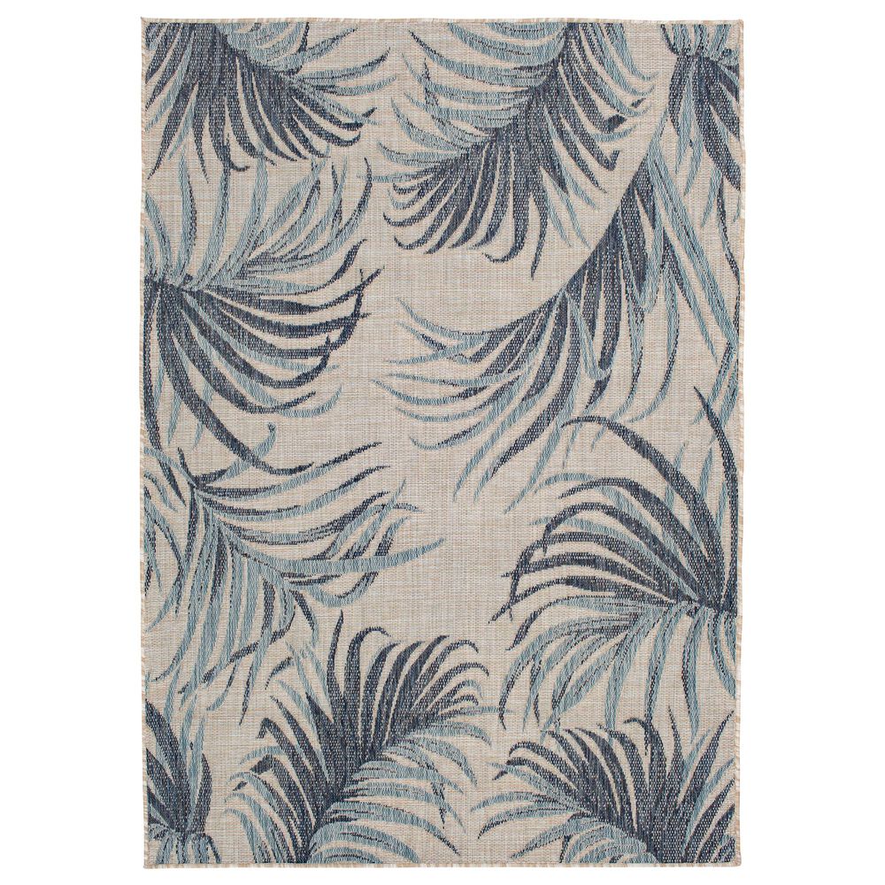 Central Oriental Melbourne Dalan 5" x 7" Vanilla and Lagoon Area Rug, , large