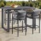 Blue River Argiope 5-Piece Patio Bar Set in Dark Grey, , large