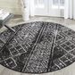 Safavieh Adirondack ADR111C 6" Round Black and Silver Area Rug, , large