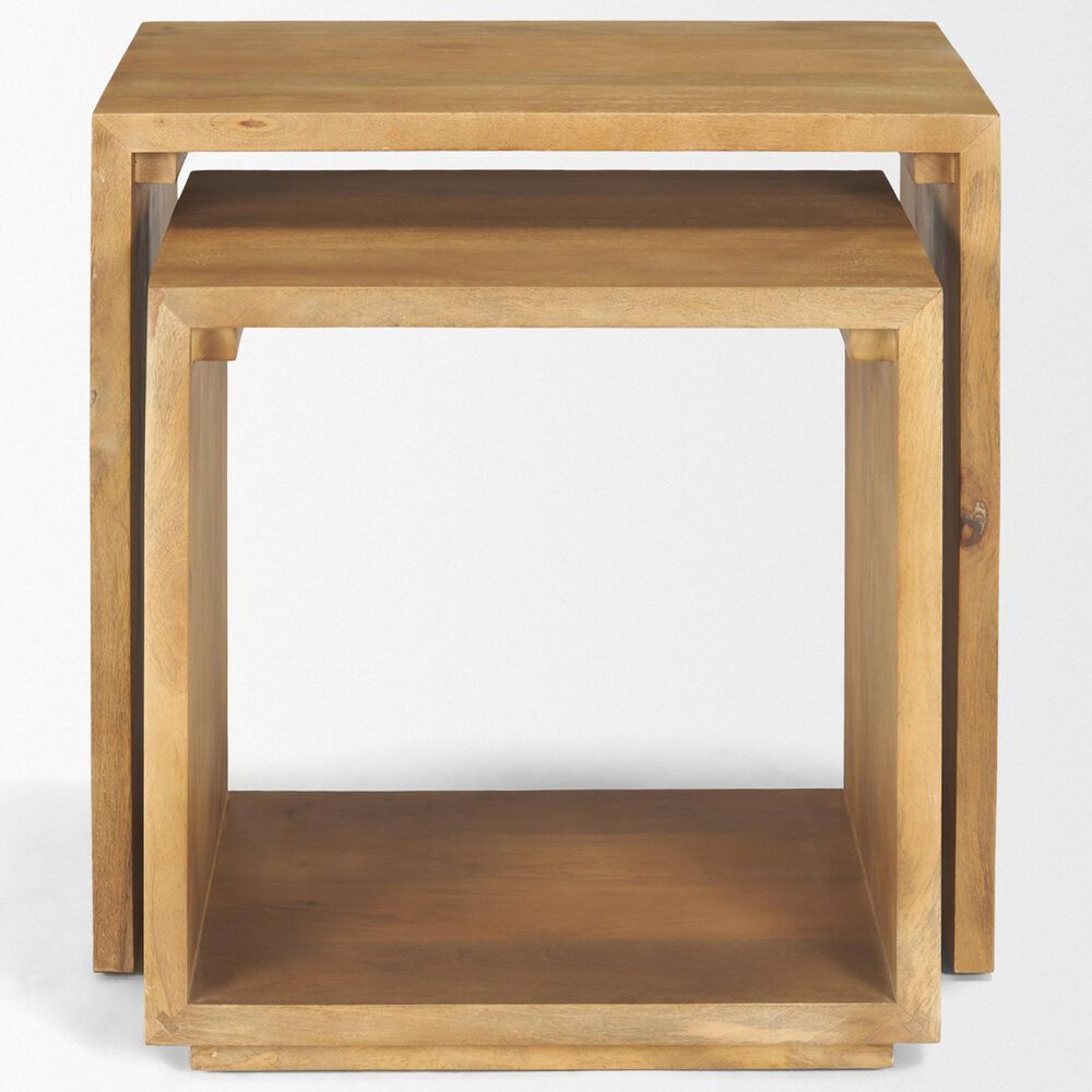 Mercana Alanna 2-Piece Nesting Accent Table Set in Brown, , large