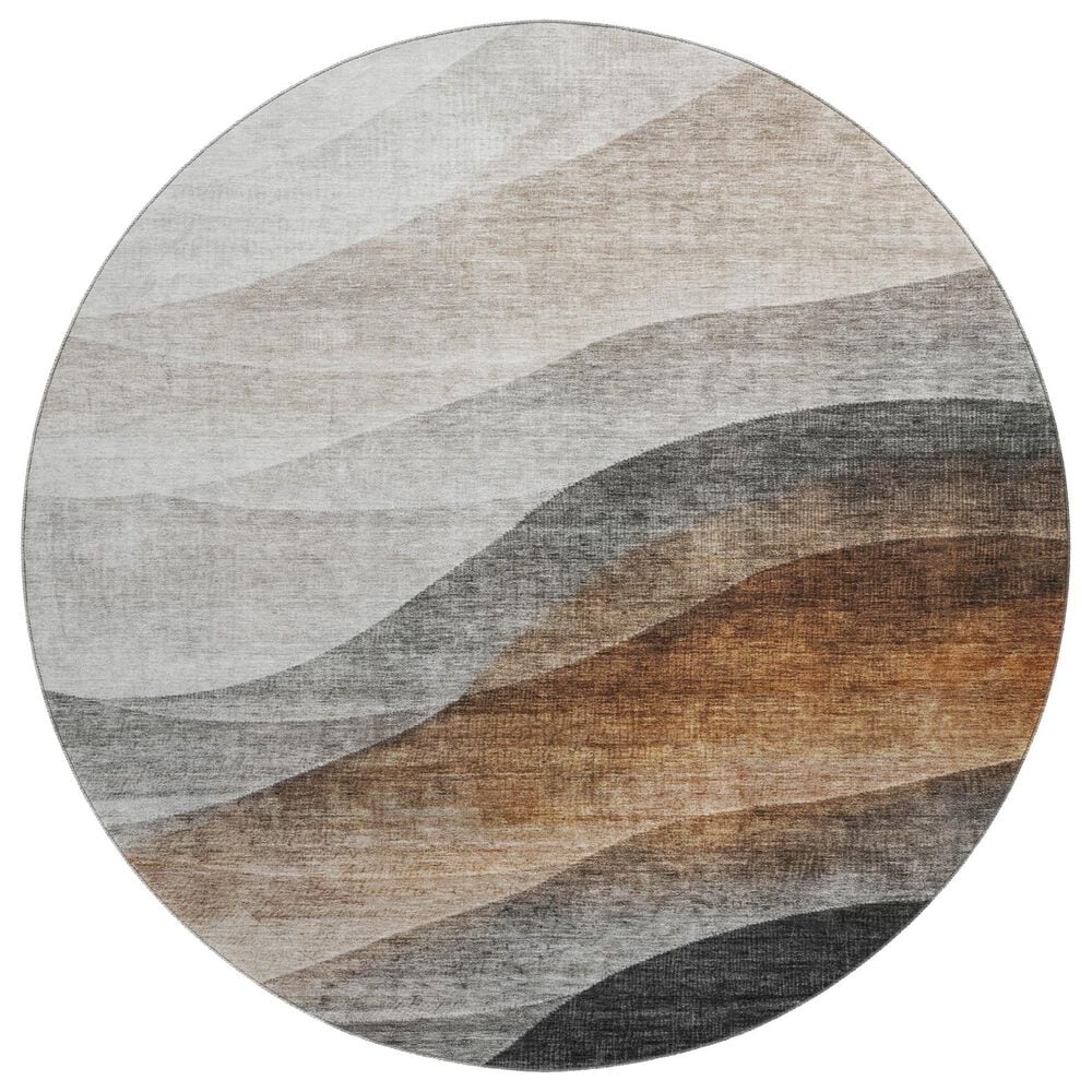 Dalyn Rug Company Neo NO1 8" Round Khaki Area Rug, , large