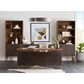 Home Trends & Design Santa Cruz Executive Desk in Walnut and Antique Gold, , large