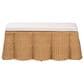 bali & pari Palm Rectangle Ottoman with Light Honey Rattan in White, , large