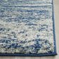 Safavieh Evoke EVK272A 2"2" x 13" Navy and Ivory Runner, , large