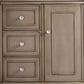 James Martin Vanities Bristol 30" Single Bathroom Vanity in Whitewashed Walnut with Single Hole 3 cm White Zeus Quartz Top and Rectangular Sink, , large