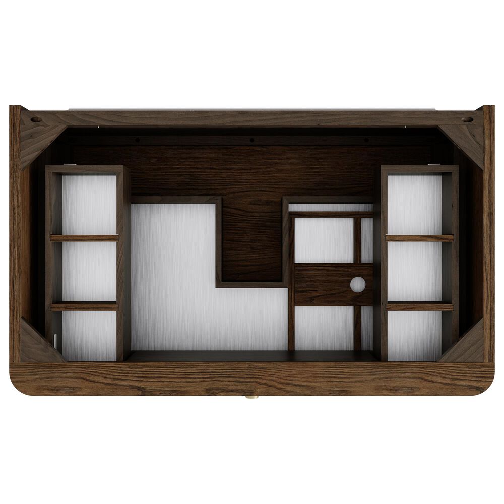 James Martin Allamari 36" Single Bathroom Vanity in Sable with Single Hole 3 cm White Zeus Silestone Top and Rectangular Sink, , large