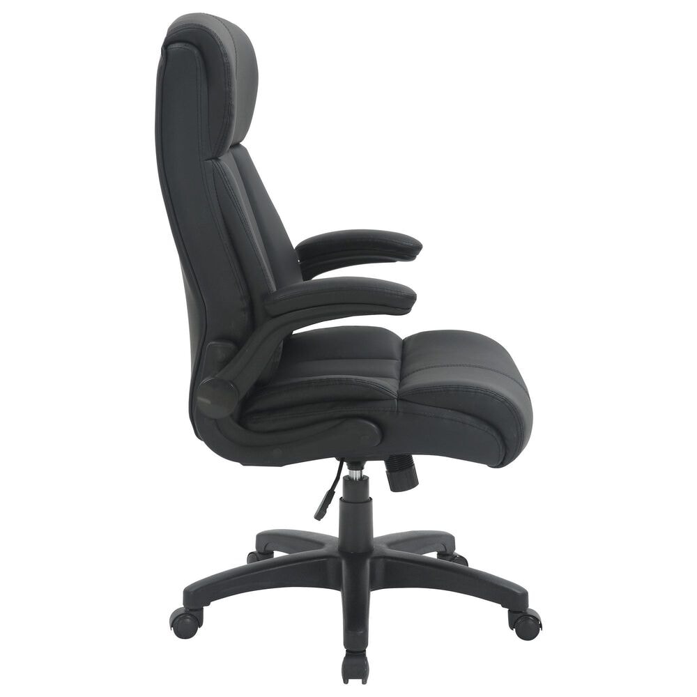Rta Products Llc Ultra-Padded Executive Office Chair with Flip-Up Armrests in Black, , large