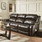 HomeStretch Palmer Leather Power Reclining Sofa with Headrest and Lumbar in Walnut, , large