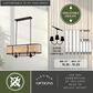 Vaxcel International Co. Ltd. Berens 6-Light Chandelier in Matte Black, , large