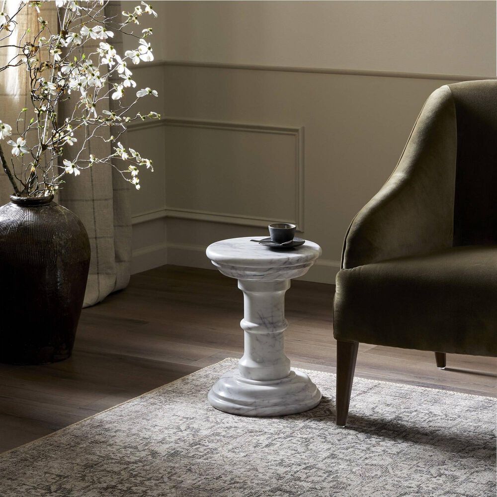 Four Hands Cyprus End Table in White, , large