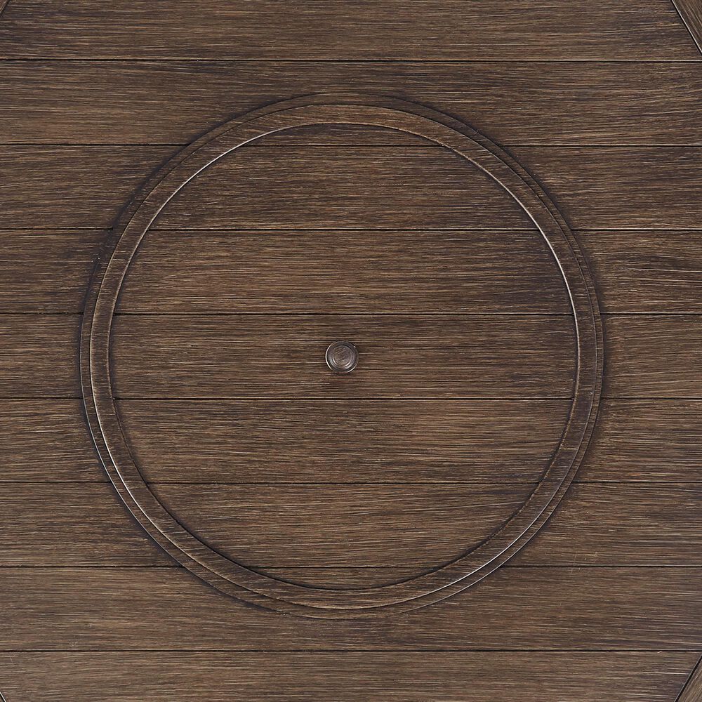 Ashley Paradise Trail Round Fire Pit Table in Medium Brown, , large