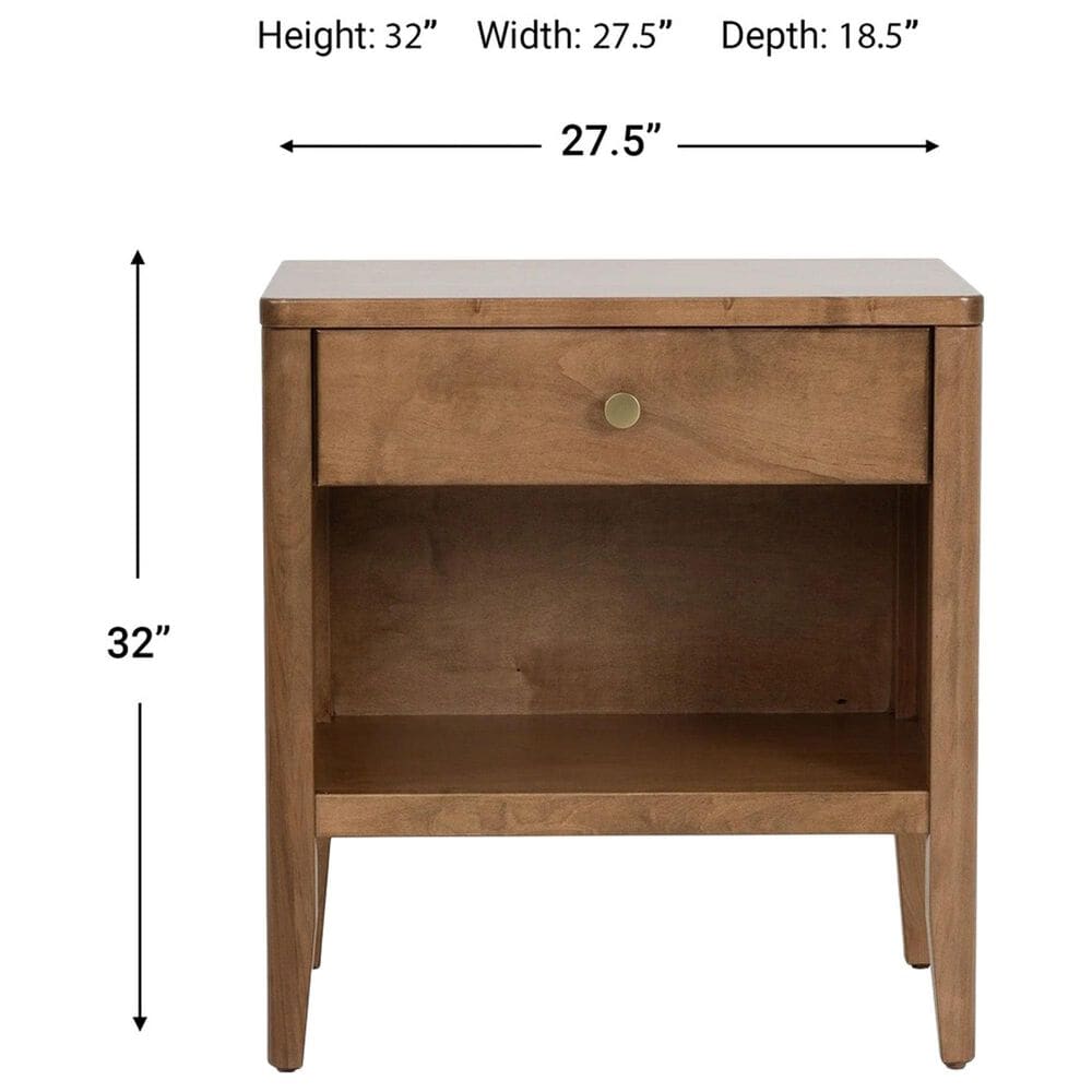 Archbold Furniture Warren 1-Drawer Nightstand in Harvest, , large