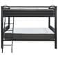 Linon Home Decor Heavy Full Over Full Bunk Bed in Black, , large