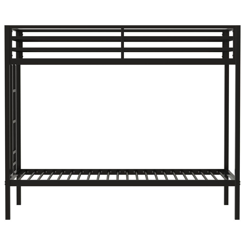 Hearth and Haven Adam Twin over Twin Bunk Bed in Black, , large