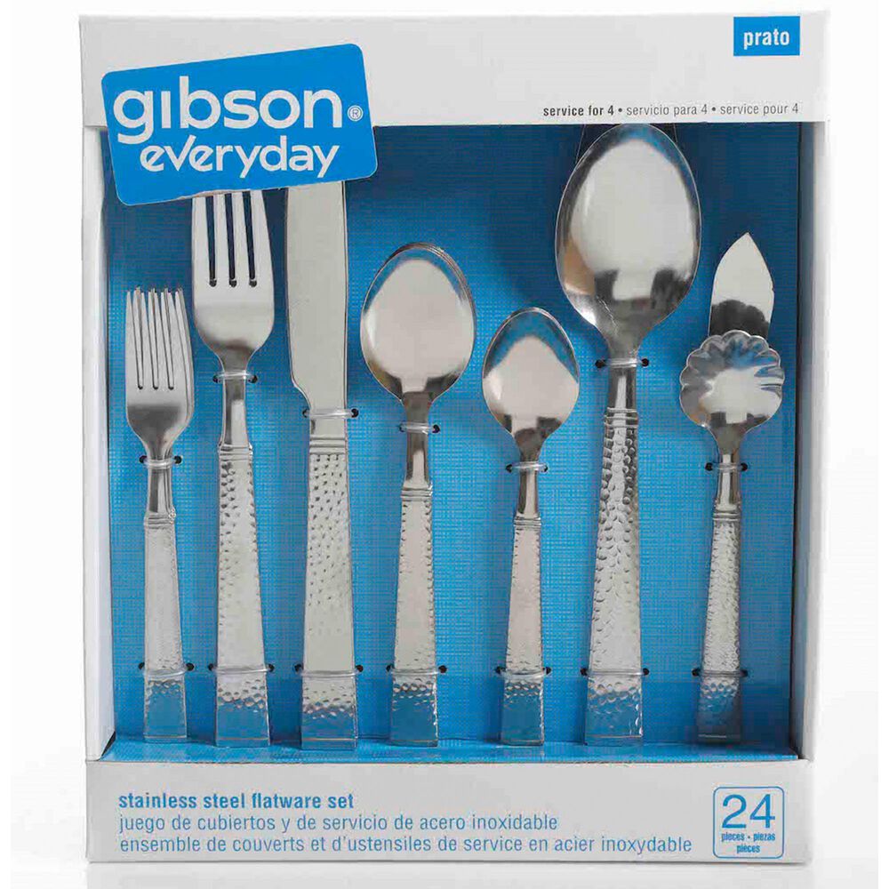 Spice by Tia Mowry Prato 24-Piece Flatware Set in Stainless Steel, , large