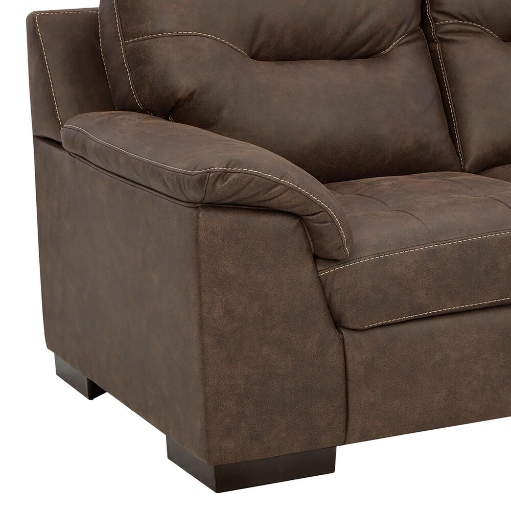 Ashley Maderla Loveseat in Walnut Brown, , large