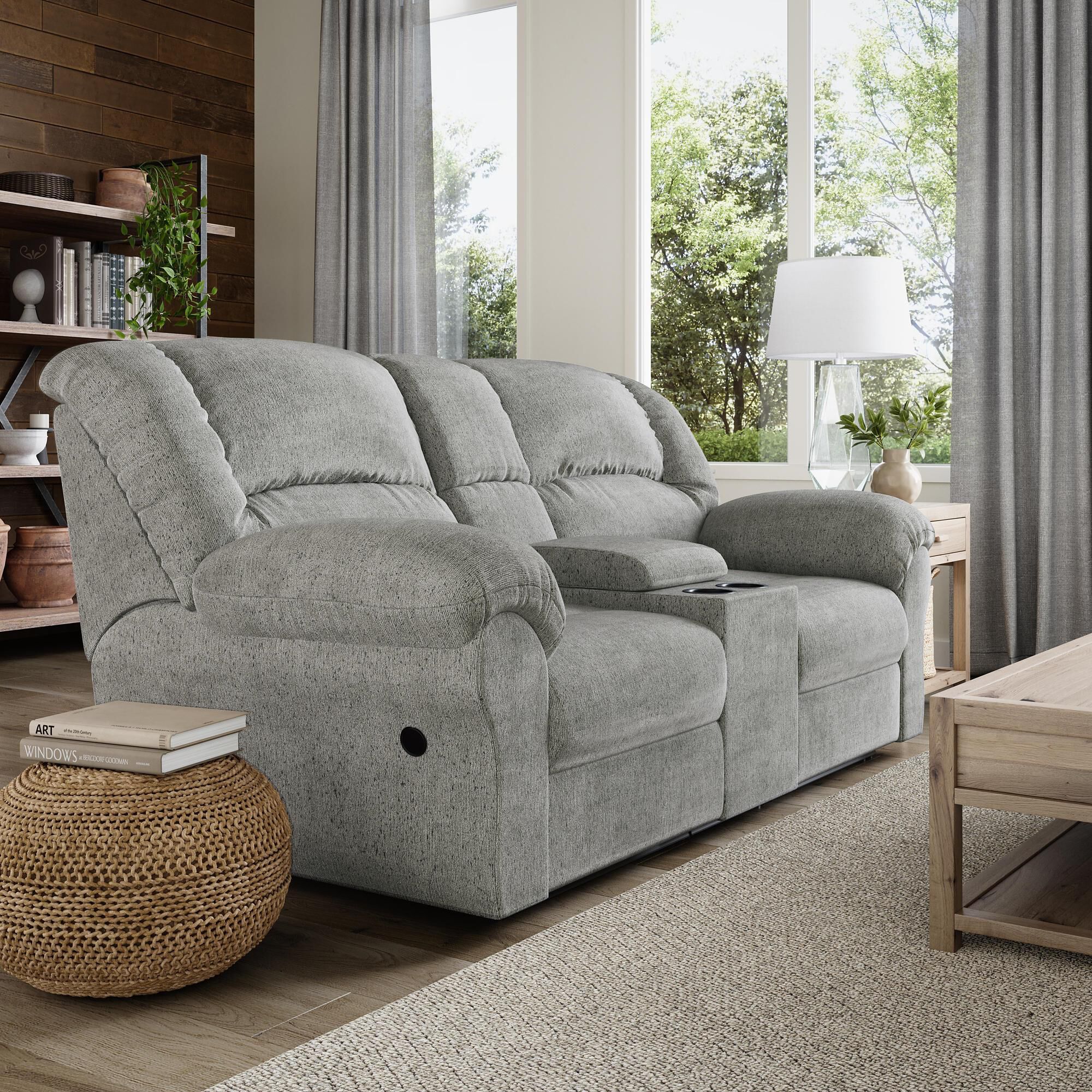 Arapahoe Home Manual Reclining Loveseat in Allure Grey NFM