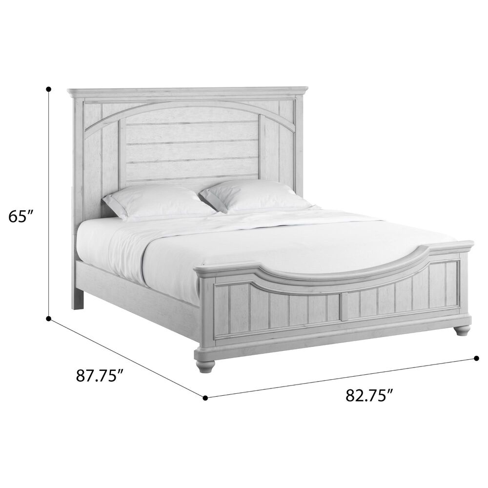 Emerald Home Furnishings New Haven King Panel Bed in Oyster Shell, , large