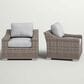 Hearth and Haven Outdoor Wicker Armchair with Curved Armrests in Gray (Set of 2), , large