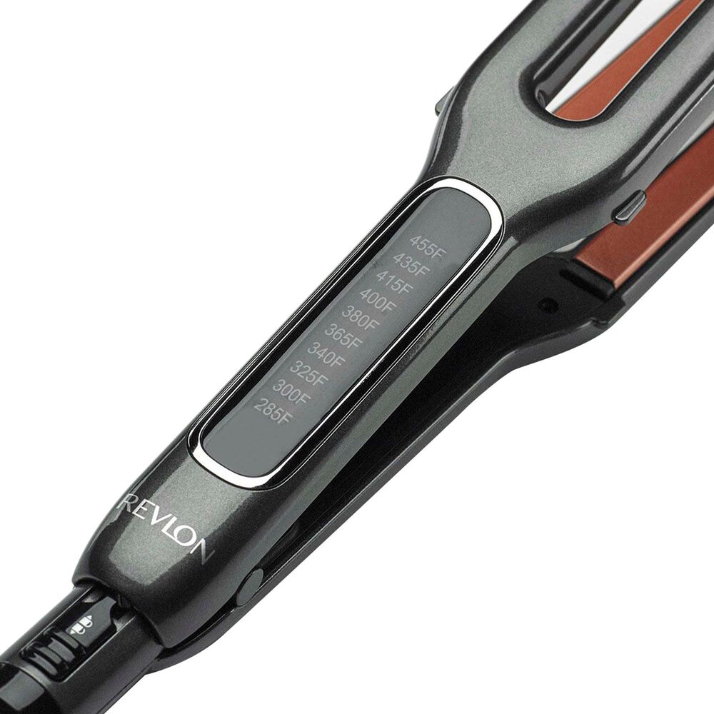 Revlon Double Straight Copper Ceramic Dual Plate Straightener in Black, , large