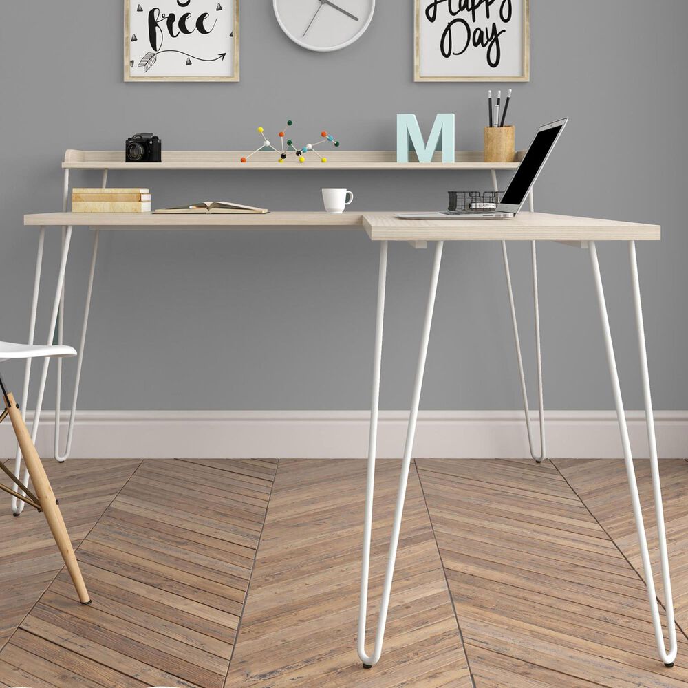 DHP Deacon L-Desk in Natural, , large