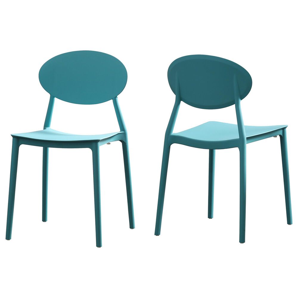 Noble House Gleneagle Patio Chair in Teal (Set of 2), , large