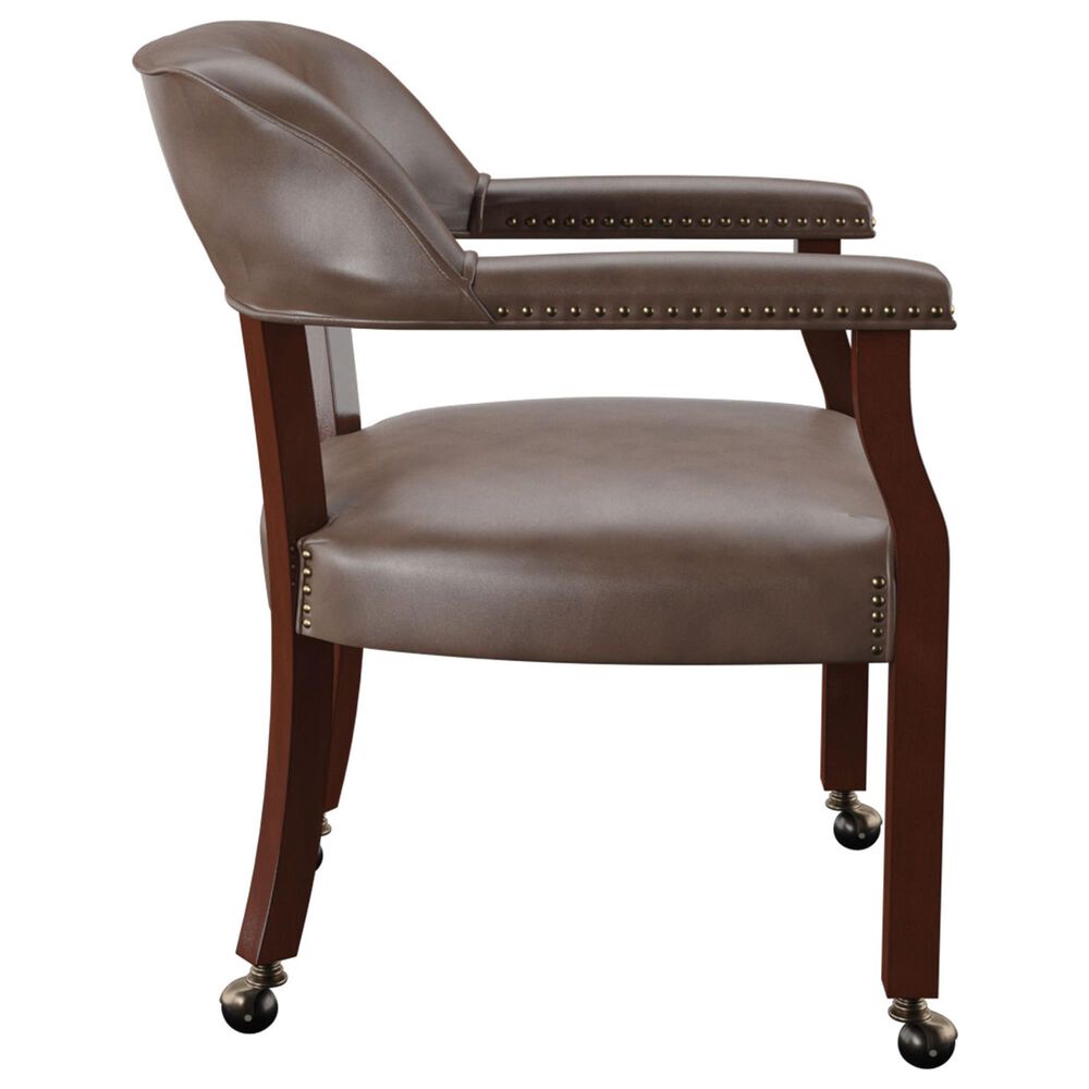 Steve Silver Tournament Arm Chair in Medium Cherry, , large