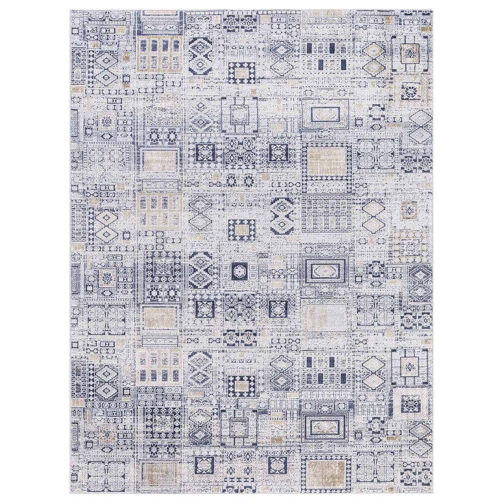 Amer Rugs Hamilton 10"3" x 14" Navy and Gold Area Rug, , large