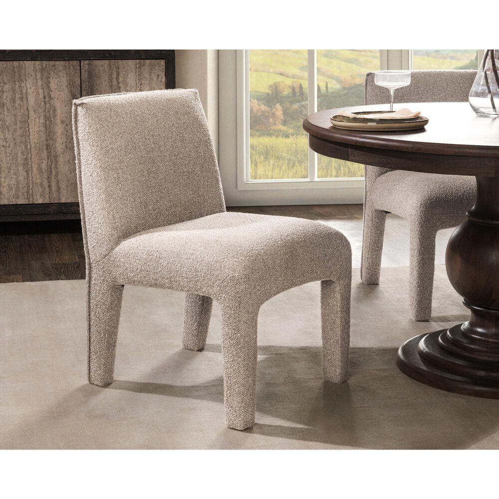 Classic Home Branzon Upholstered Dining Side Chair in Sandy Brown, , large