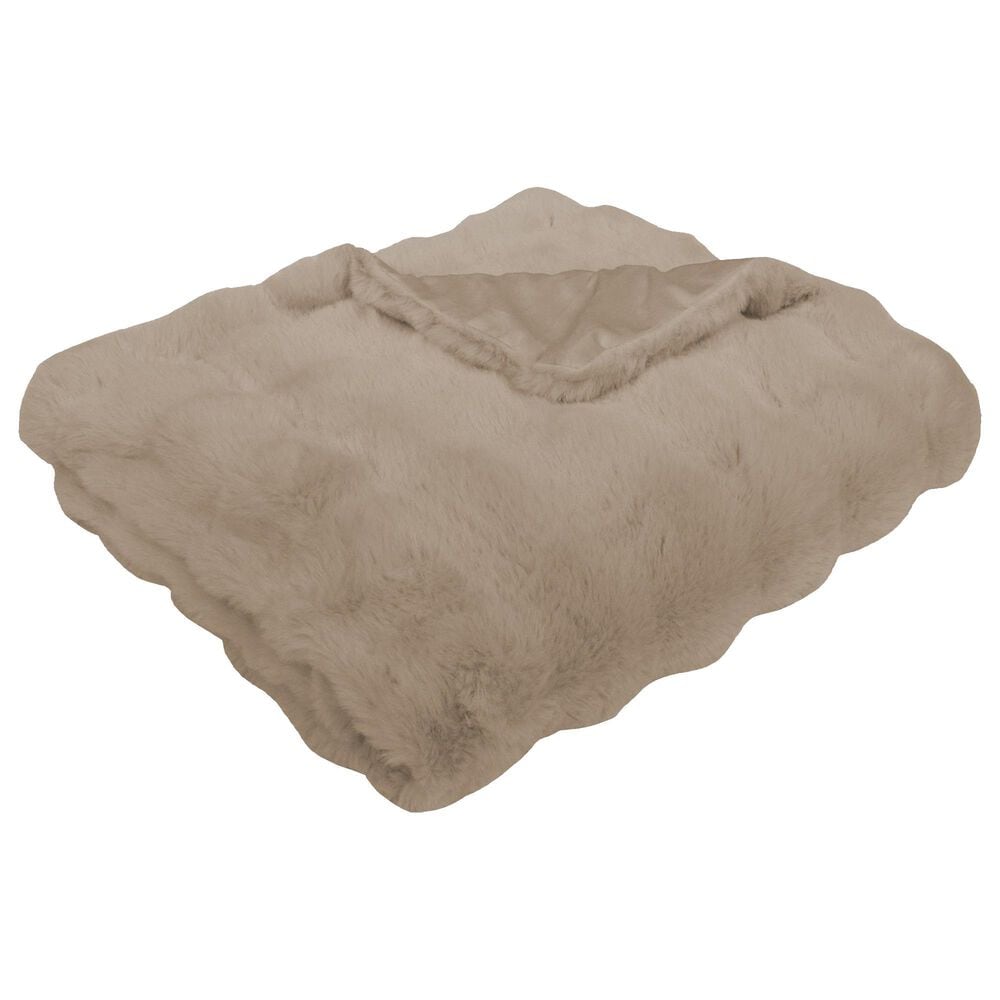 Hallmart Collectibles Bubble 50" x 60" Throw in Tan, , large