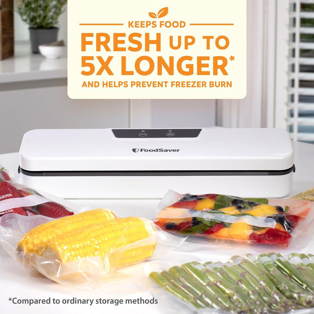FoodSaver Everyday Vacuum Sealer with Precut Bags in White, , large