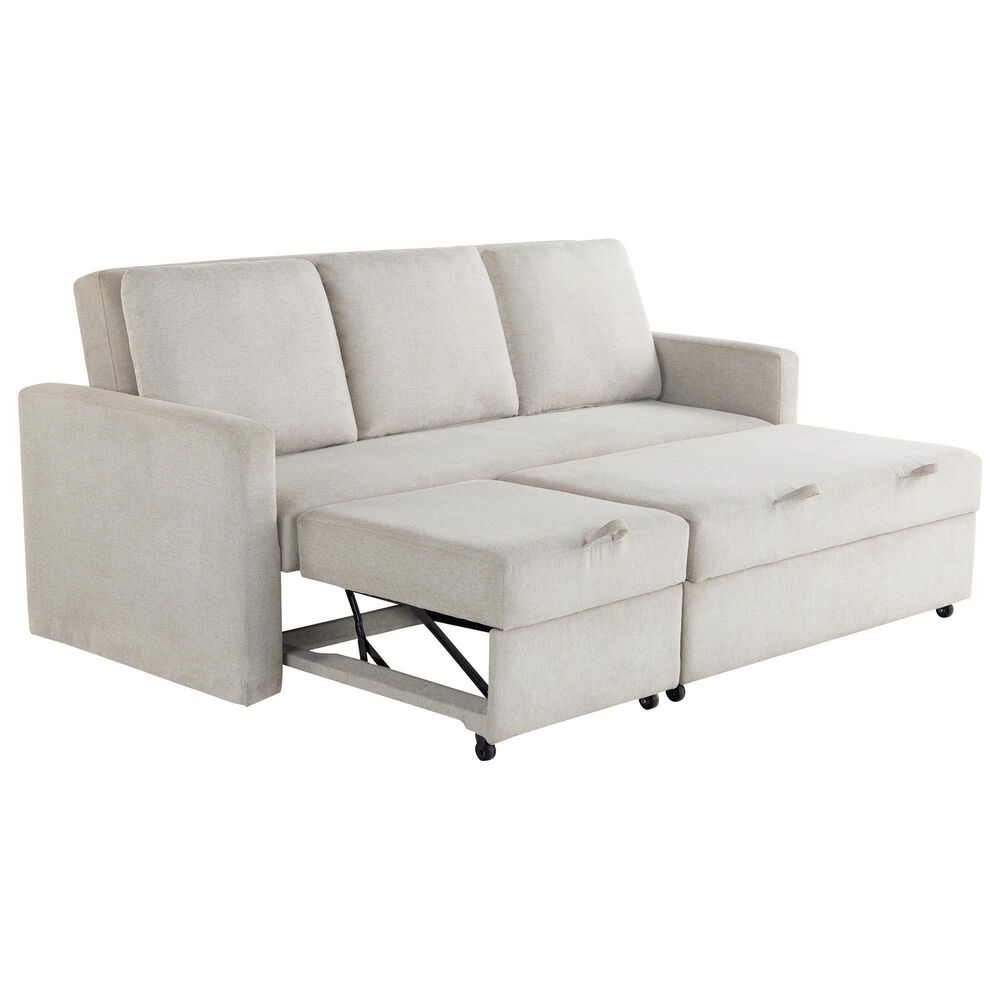Lifestyle Solutions Mia Convertible Sofa in Ivory, , large