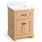 Kohler Charlemont 24" Single Bathroom Vanity in Light Oak with 3 cm White Quartz Top and Rectangular Sink, , large