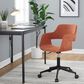 Lumisource Margarite Task Chair with Orange Fabric Cushion in Black, , large