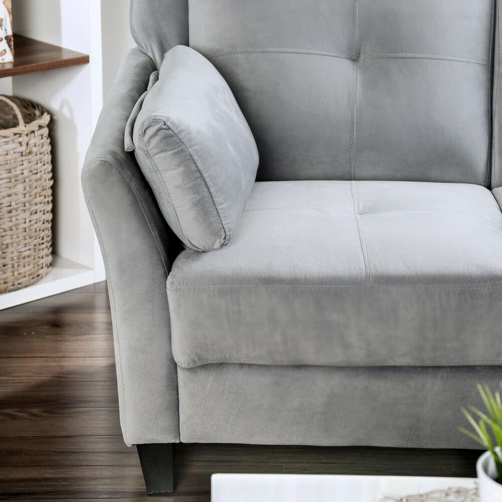 Furniture of America Babcock 3-Piece Living Room Set in Gray, , large