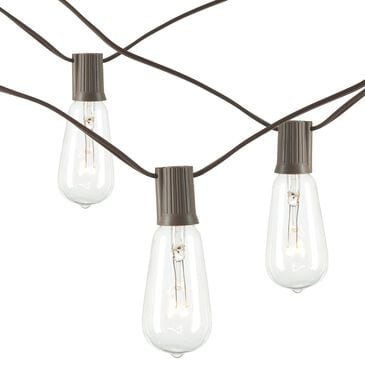The Gerson Company 20" Electric Patio String Lights with ST38 Bulbs in Brown - Set of 2, , large